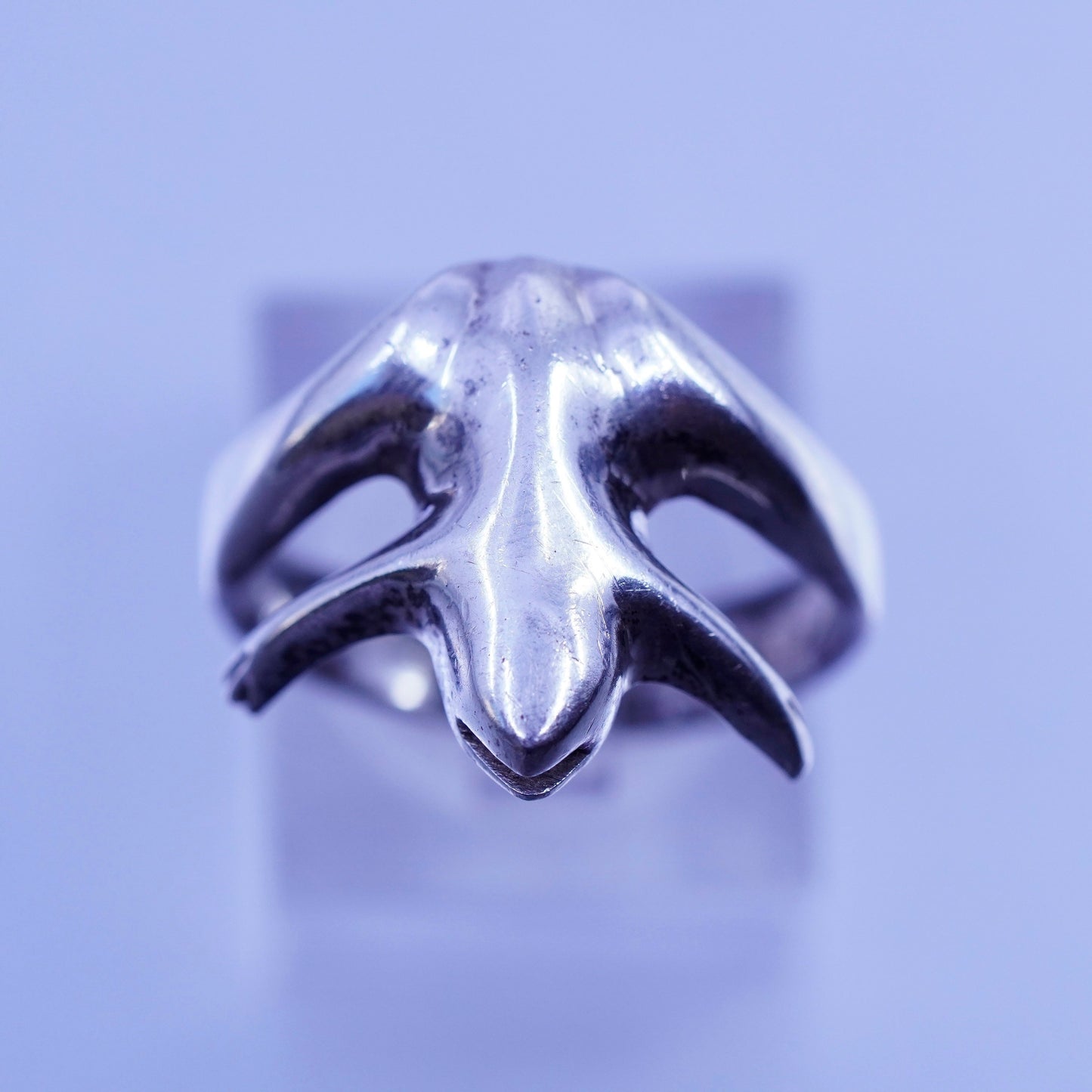 Size 9.5, vintage Sterling 925 silver handmade frog ring