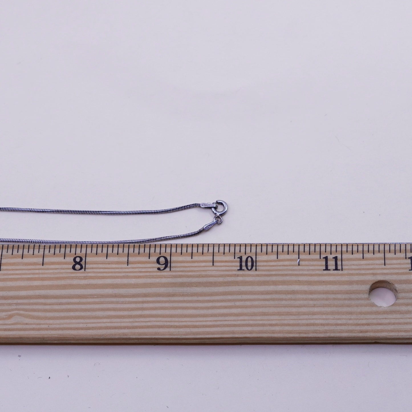 19”, 1mm, Vintage sterling silver snake chain, Italy 925 necklace