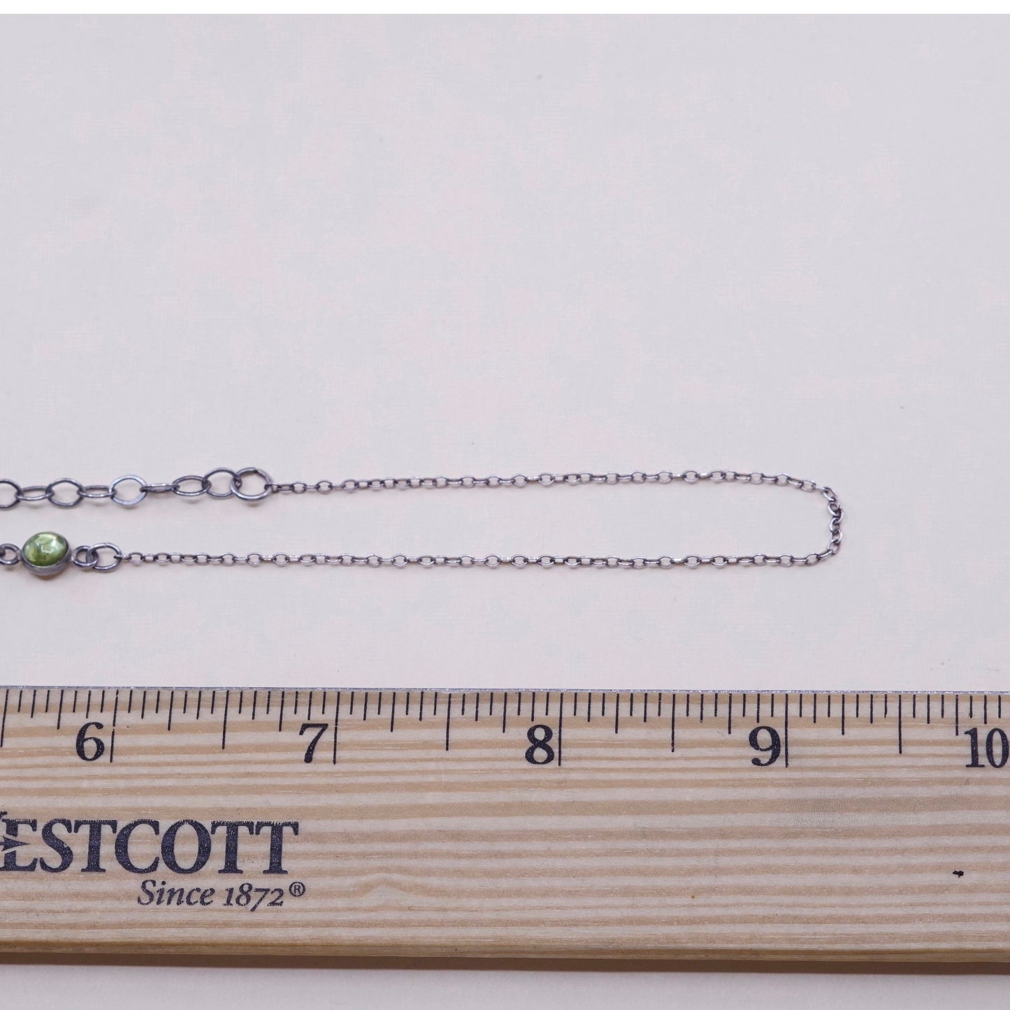 18”, FMW Sterling silver necklace, 925 circle chain with Roman glass pendant