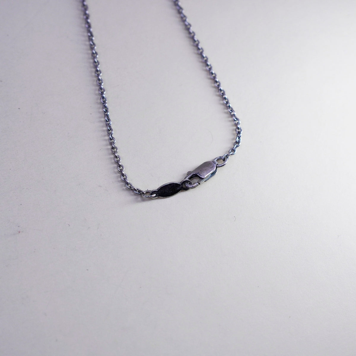16”, Judith jack sterling 925 silver necklace, circle chain hematite marcasite