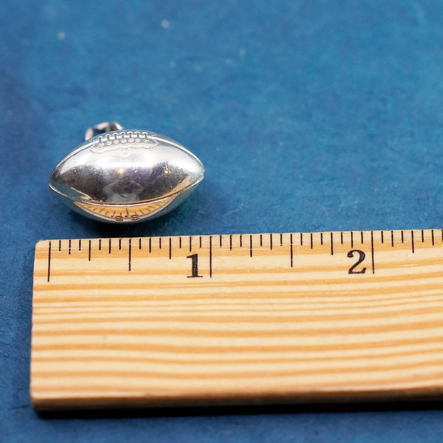 Vintage Sterling silver handmade pendant, 925 football ball