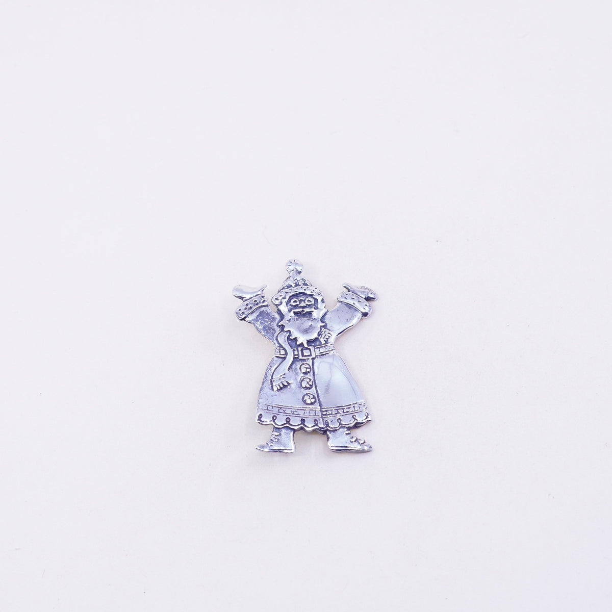 Mary Engelbreit Me Ink 925 Mexico Sterling 925 Silver Santa Folk Art Brooch