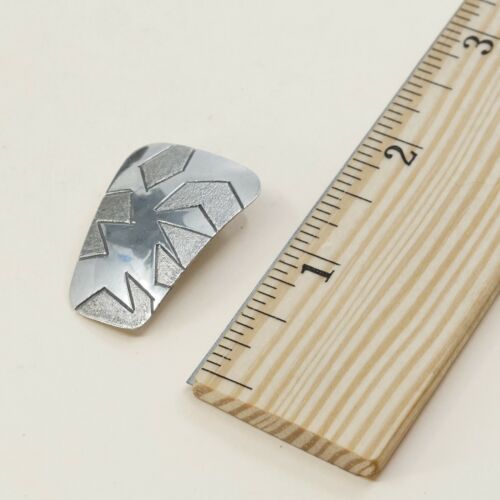 Gary S. Custer Navajo Handmade Sterling Silver earrings, Native Amer 925 clip on