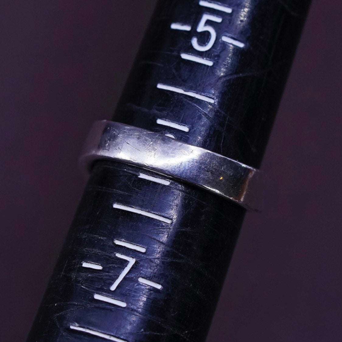 sz 6, vtg Sterling silver handmade ring, 925 wrap band