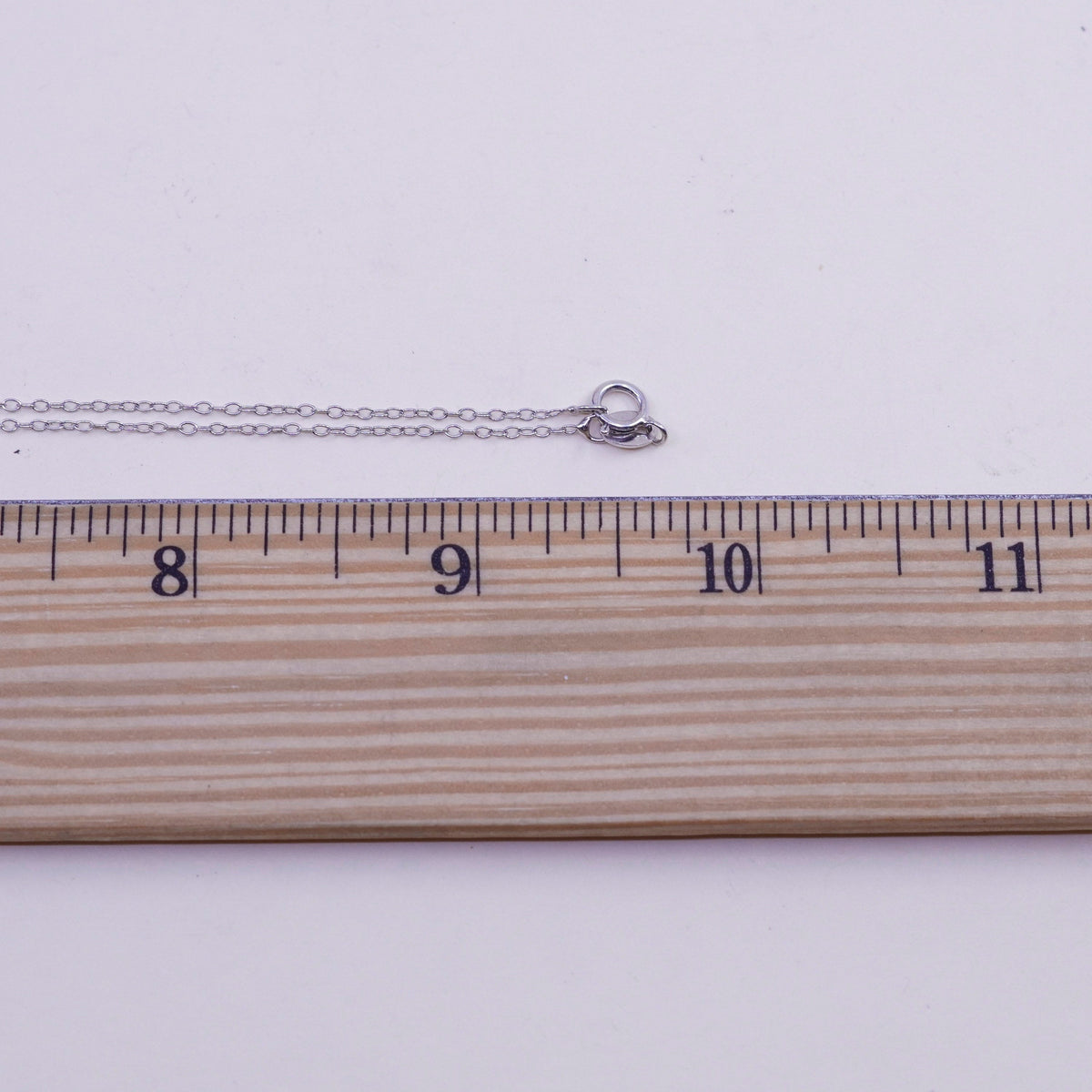 18”, vintage Sterling silver necklace, 925 circle chain with circle pendant Cz
