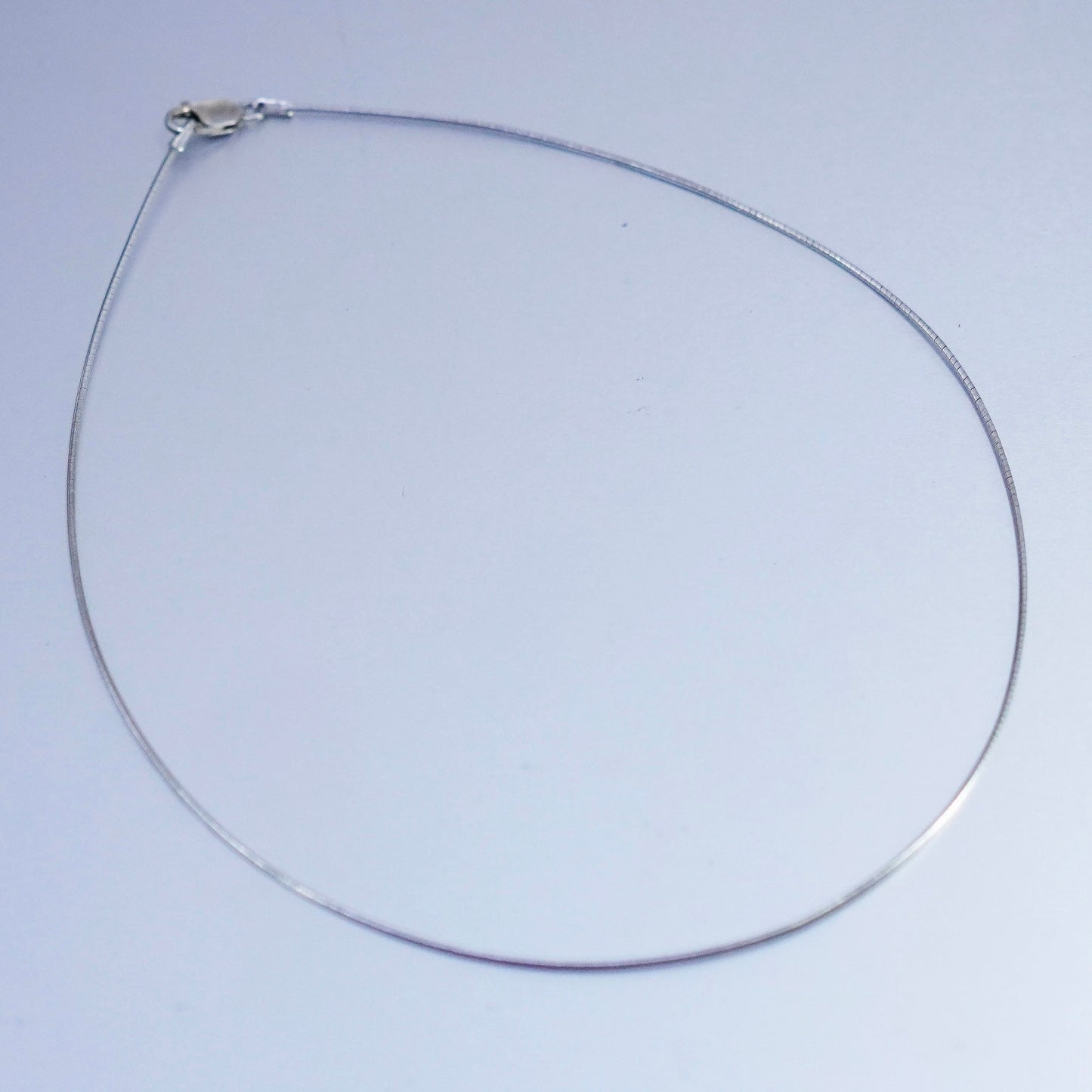 16” 1mm, vintage Sterling 925 silver textured snake chain necklace