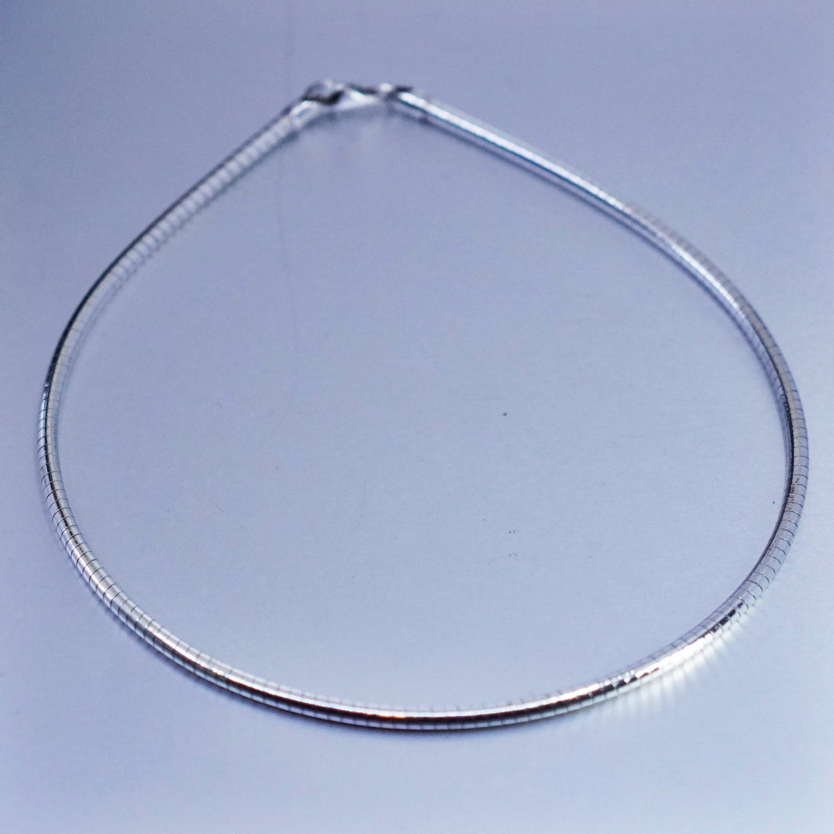 15” 4mm, vintage Sterling 925 silver bold snake chain necklace