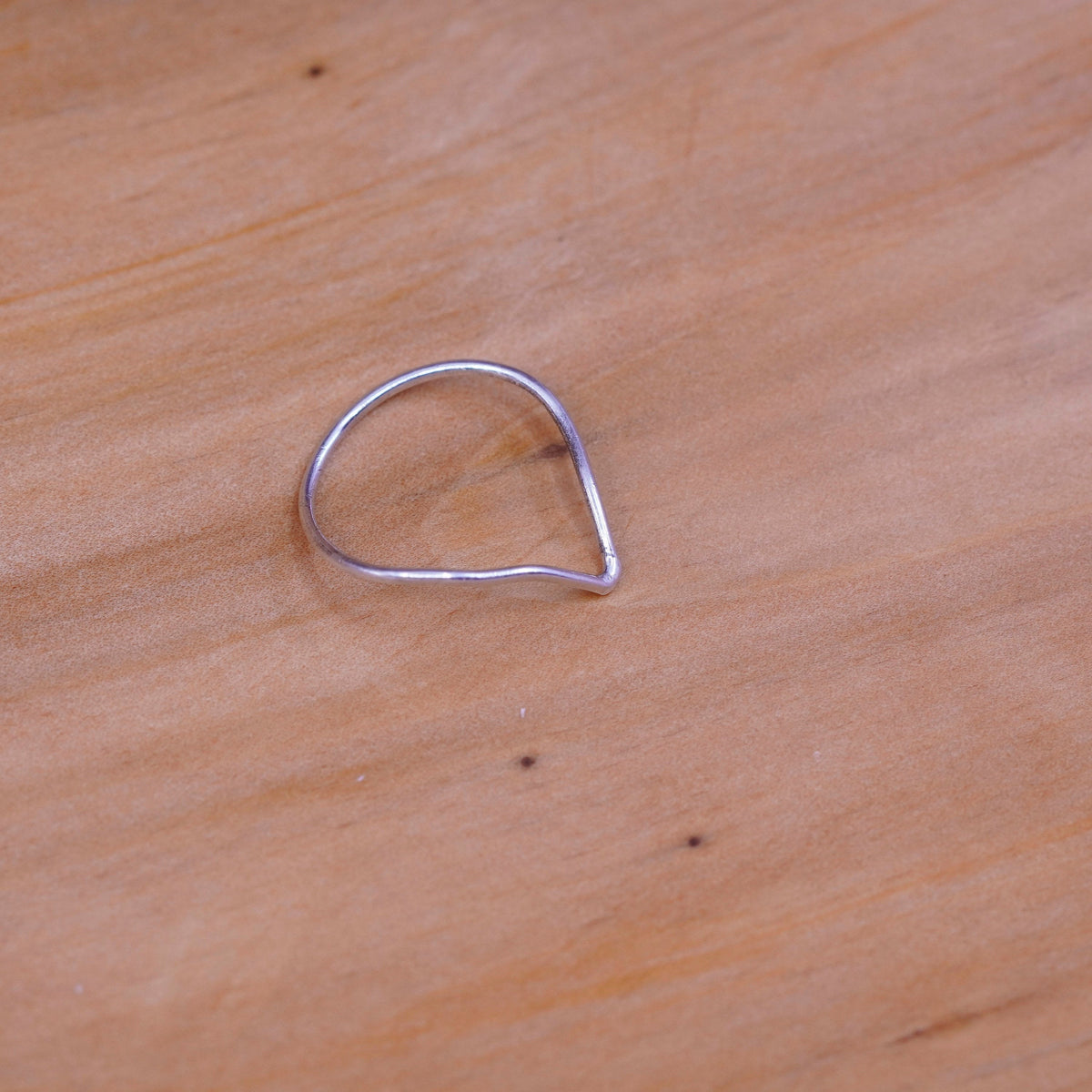 Size 5, vintage Sterling silver handmade ring, 925 thin band, stackable