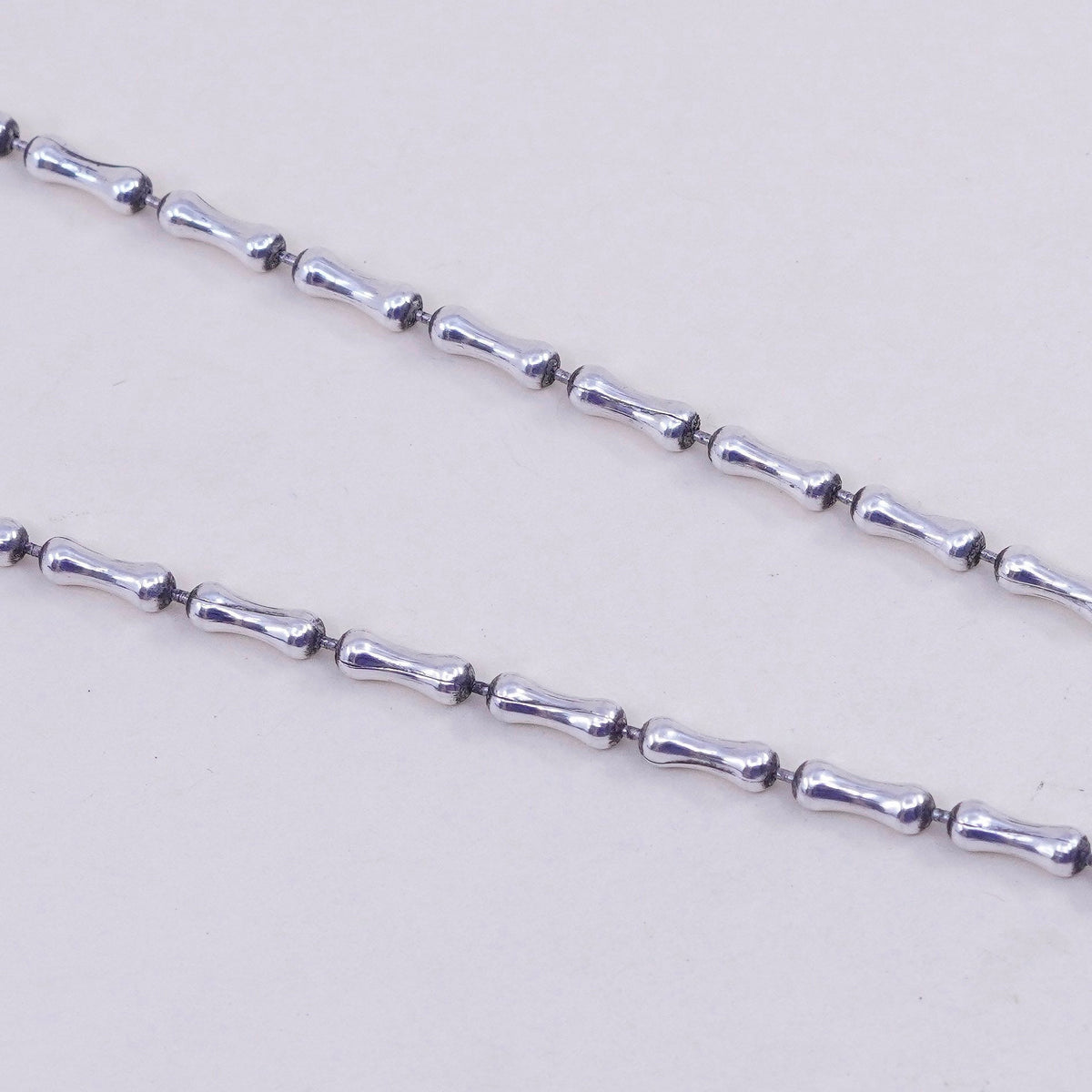 18”, 3mm, Vintage sterling silver bone chain, 925 necklace