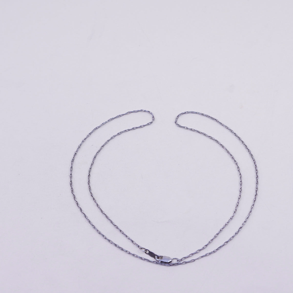 20” 1mm, vintage sterling silver necklace, 925 Singapore rope chain