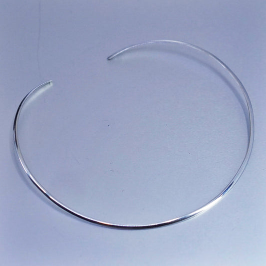 12”, vintage Sterling 925 silver handmade choker collar necklace