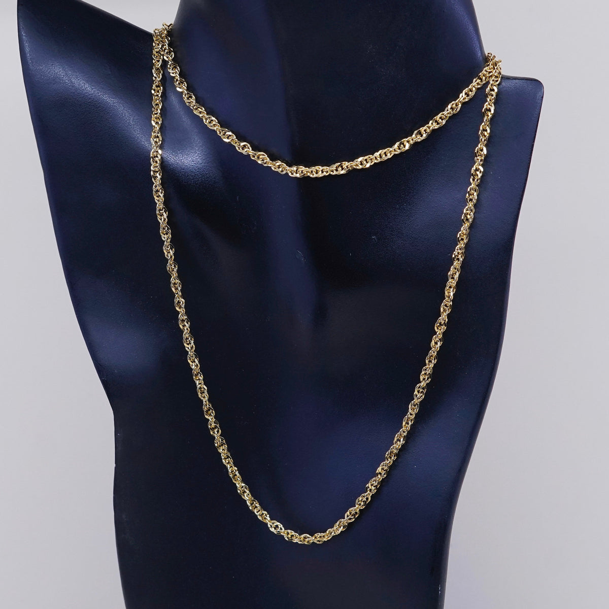30”, 3mm, Milor vermeil gold sterling silver Italy 925 singapore chain necklace