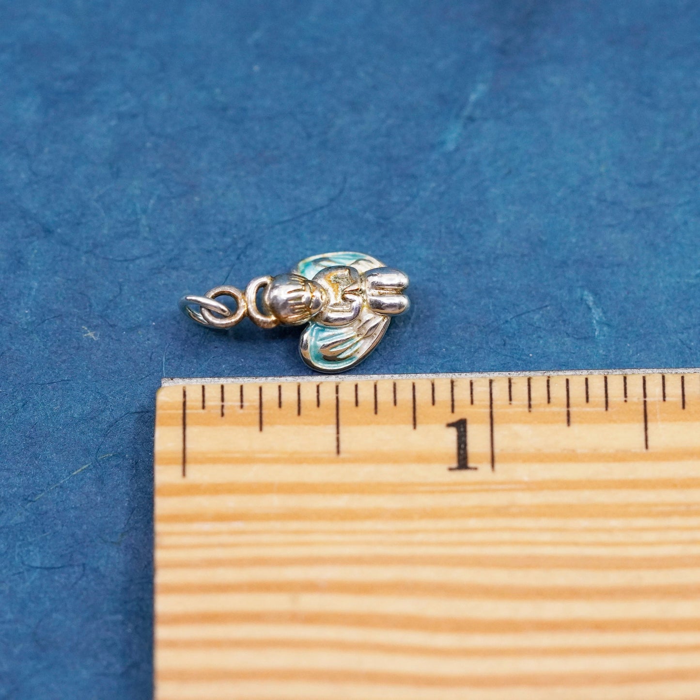 Vintage Sterling 925 silver handmade Angel pendant charm