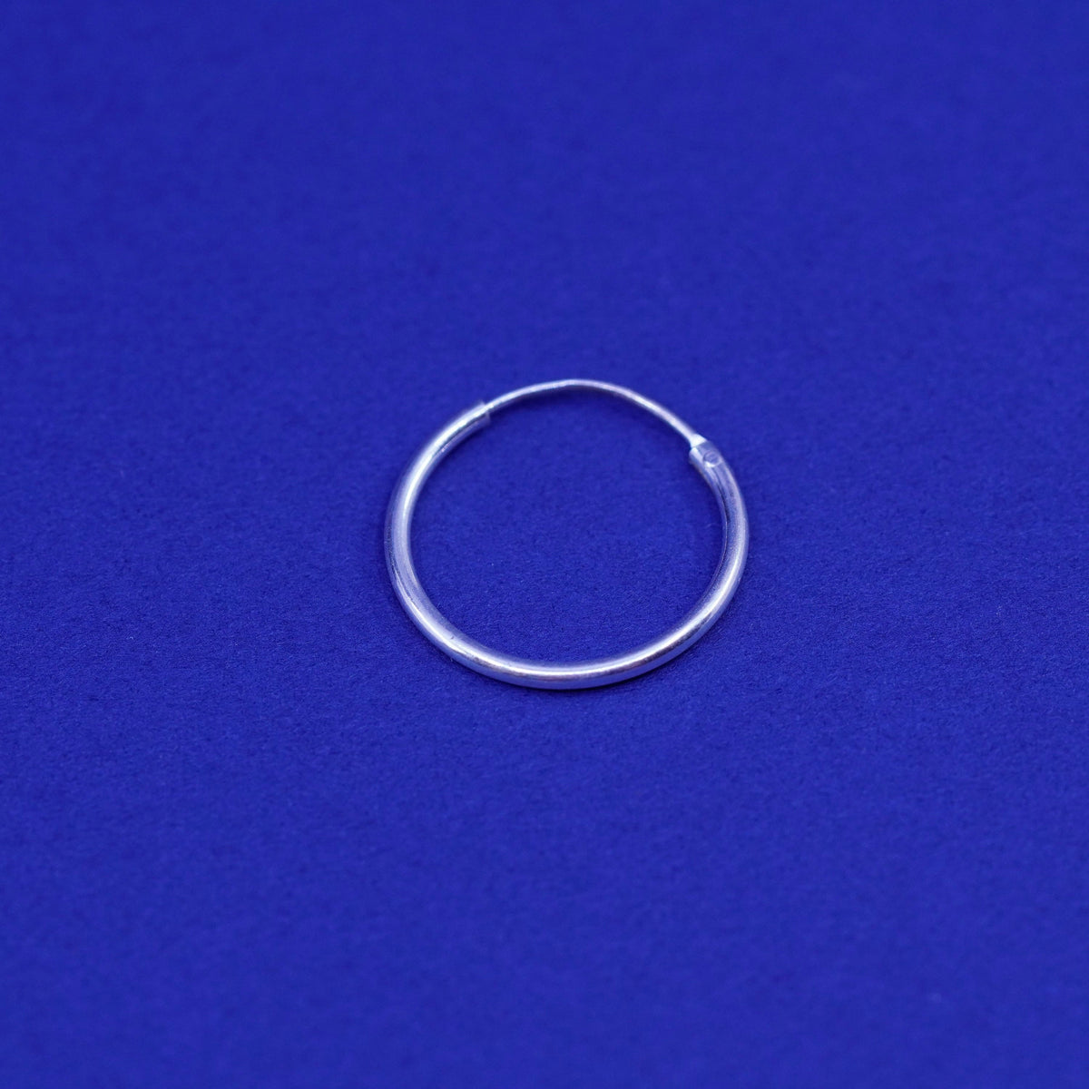 0.5”, vintage Sterling silver handmade hoop earrings, fine 925 huggie