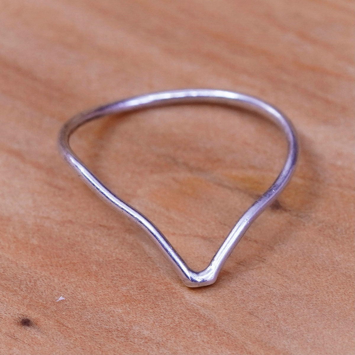Size 5, vintage Sterling silver handmade ring, 925 thin band, stackable