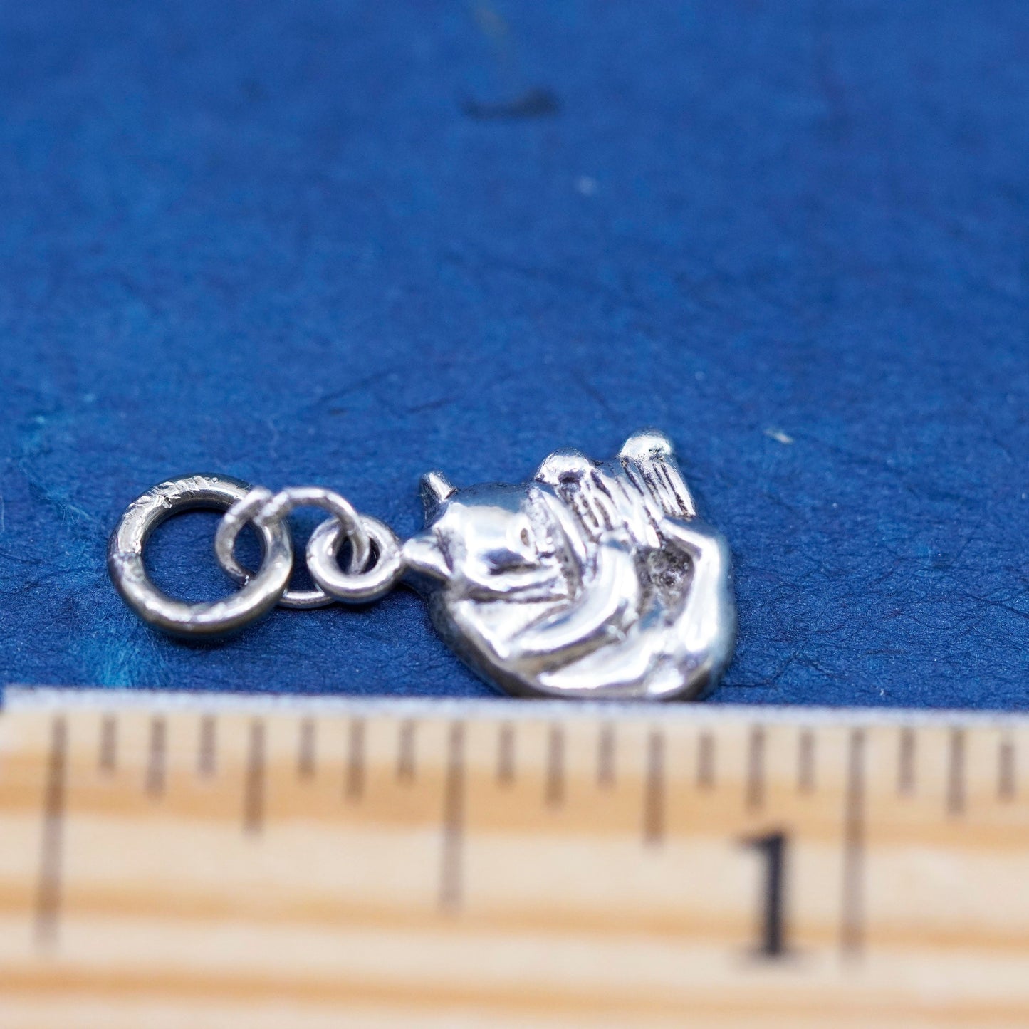 Vintage Sterling silver handmade pendant, 925 winnie the pooh charm
