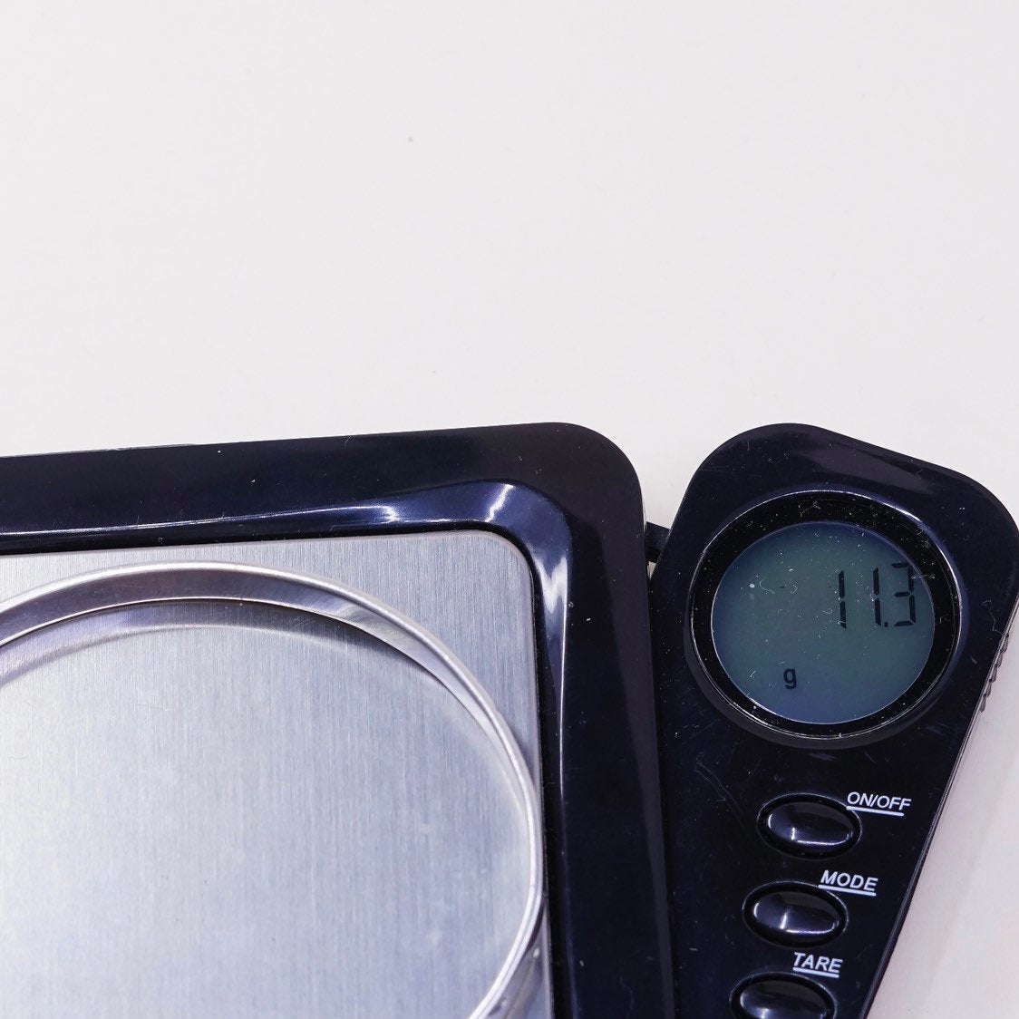 6.75”, vtg southwestern Sterling silver bracelet, modern handmade 925 cuff