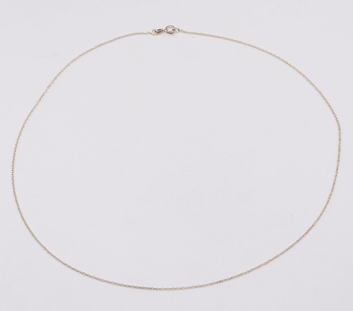 18”, 1mm, vintage vermeil gold over Sterling silver necklace, 925 circle chain