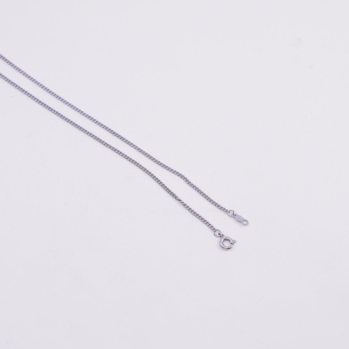 16” 1mm, vintage sterling silver necklace, 925 curb rope chain