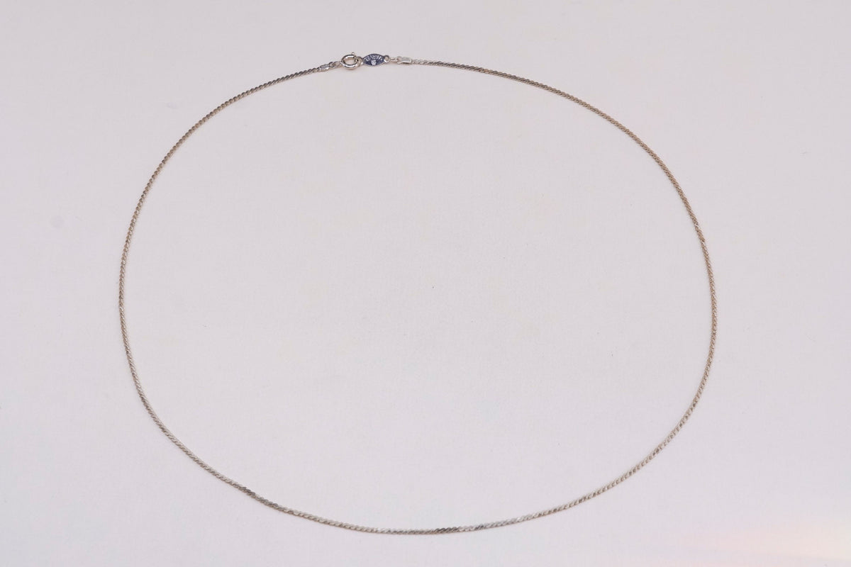 18”, 1.6mm, vintage Marvel 12K vermeil GF gold necklace, 925 S link chain,