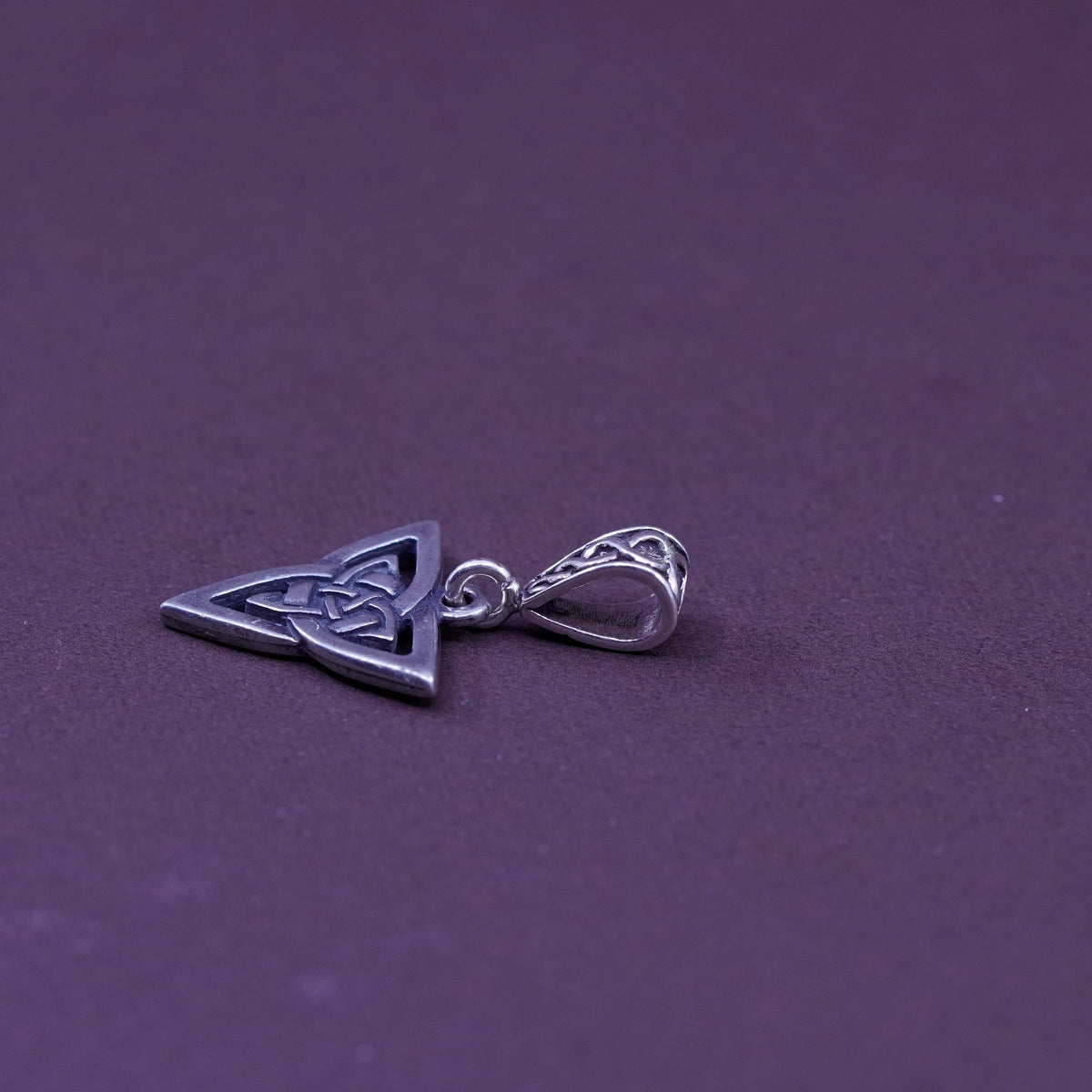 Vintage Sterling silver handmade pendant, 925 irish Celtic knot