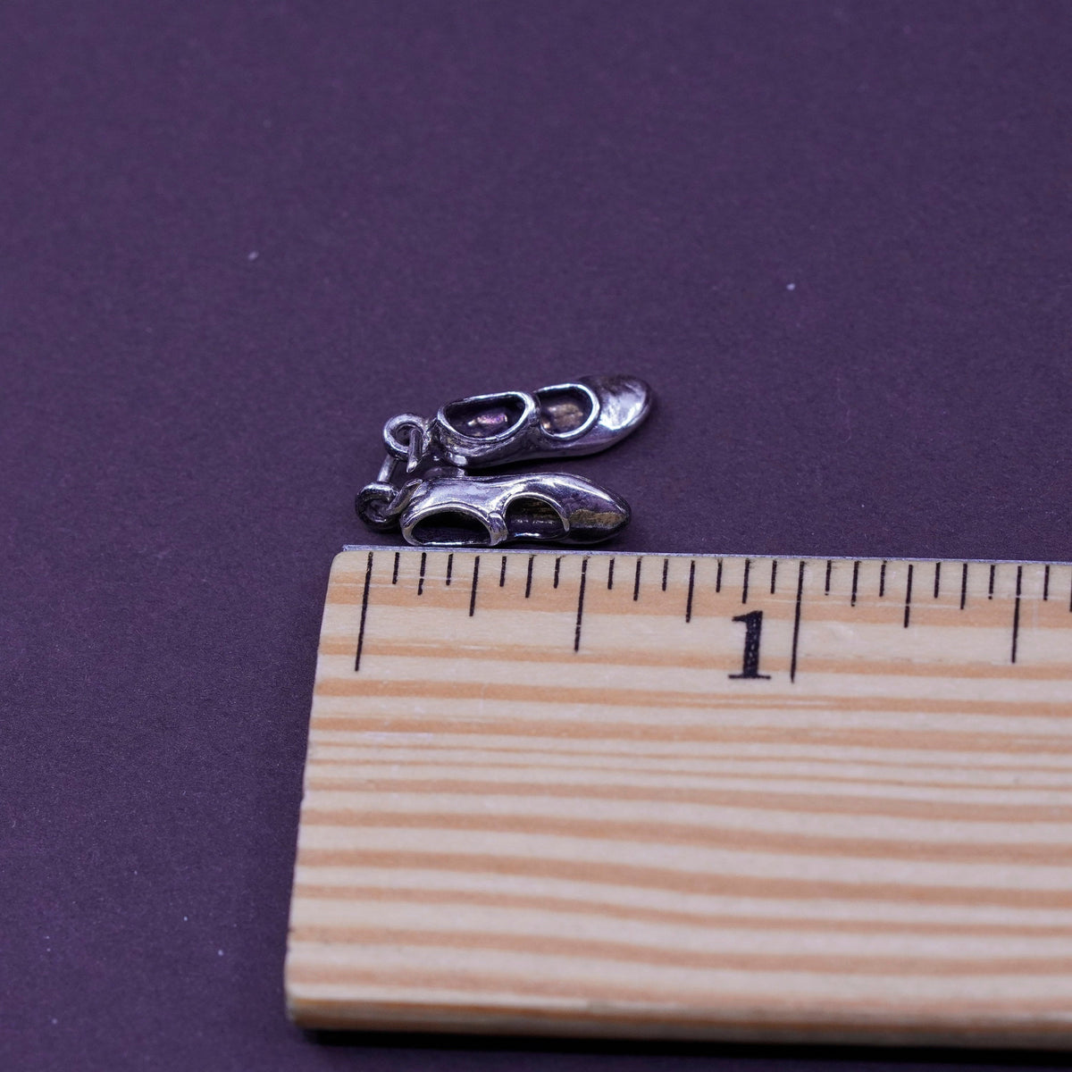 Vintage Sterling silver handmade pendant, 925 shoes charms