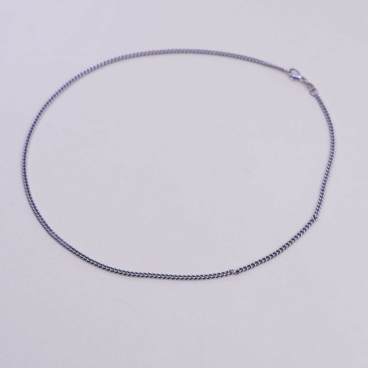 16” 2mm, vintage James Avery sterling silver necklace, 925 curb rope chain