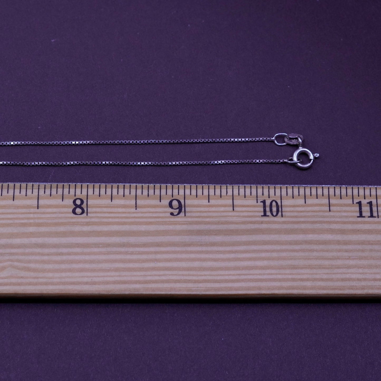 18”, Sterling silver handmade necklace, 925 box chain with airplane jet pendant