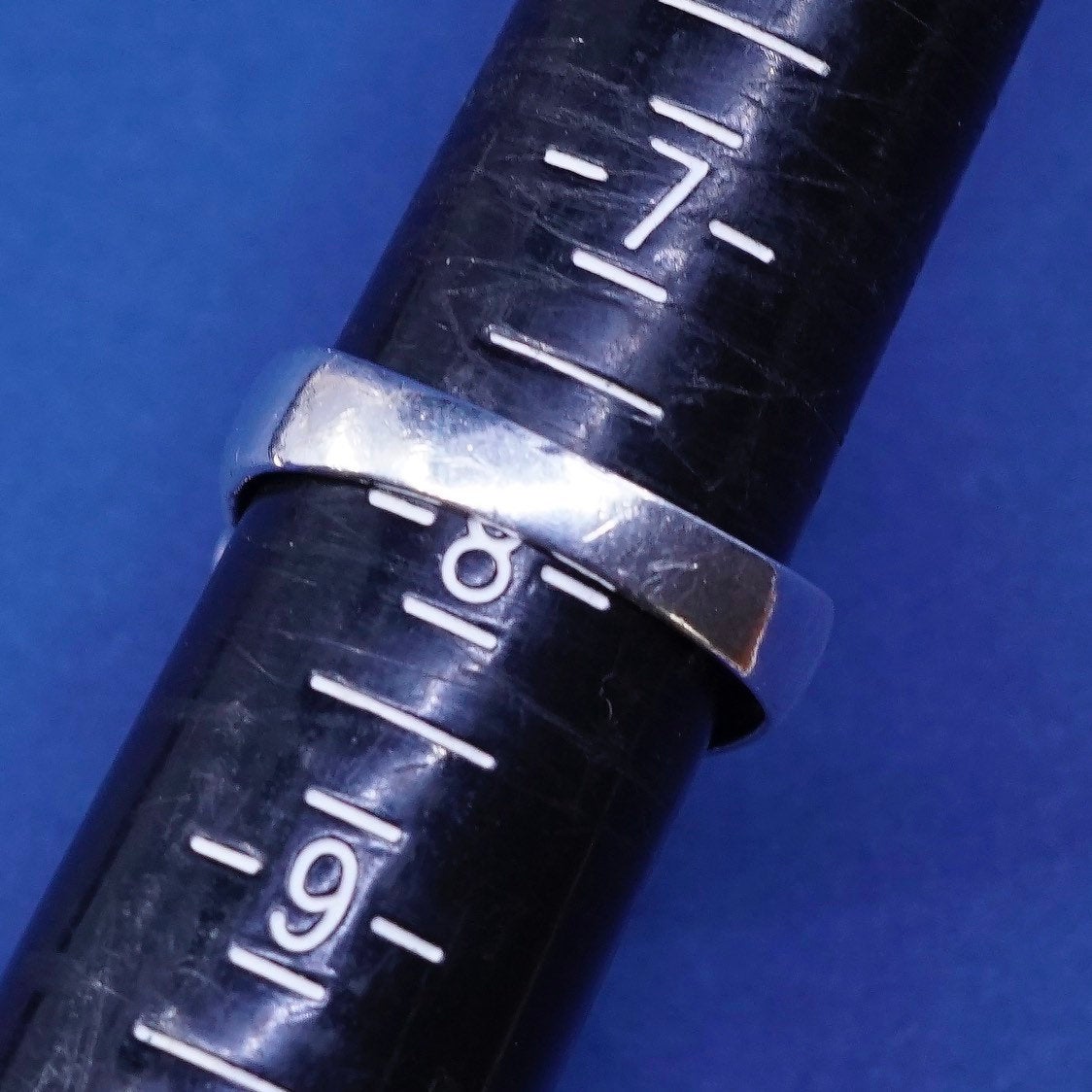 sz 7.75, Sterling silver handmade ring, mexico 925 Statement ring w/ hammered