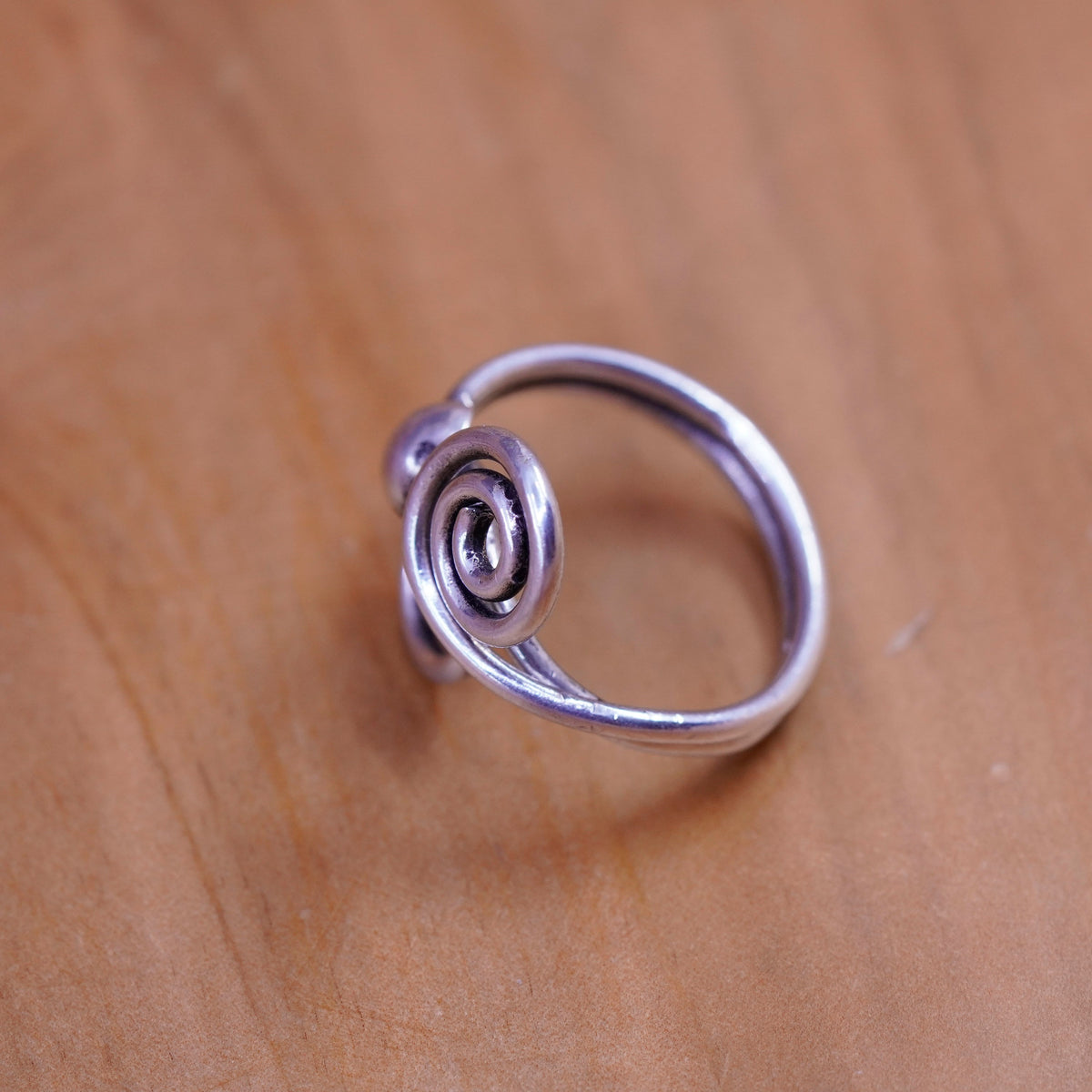 Size 6.5, Sterling silver handmade ring, southwestern 925 filigree swirl band