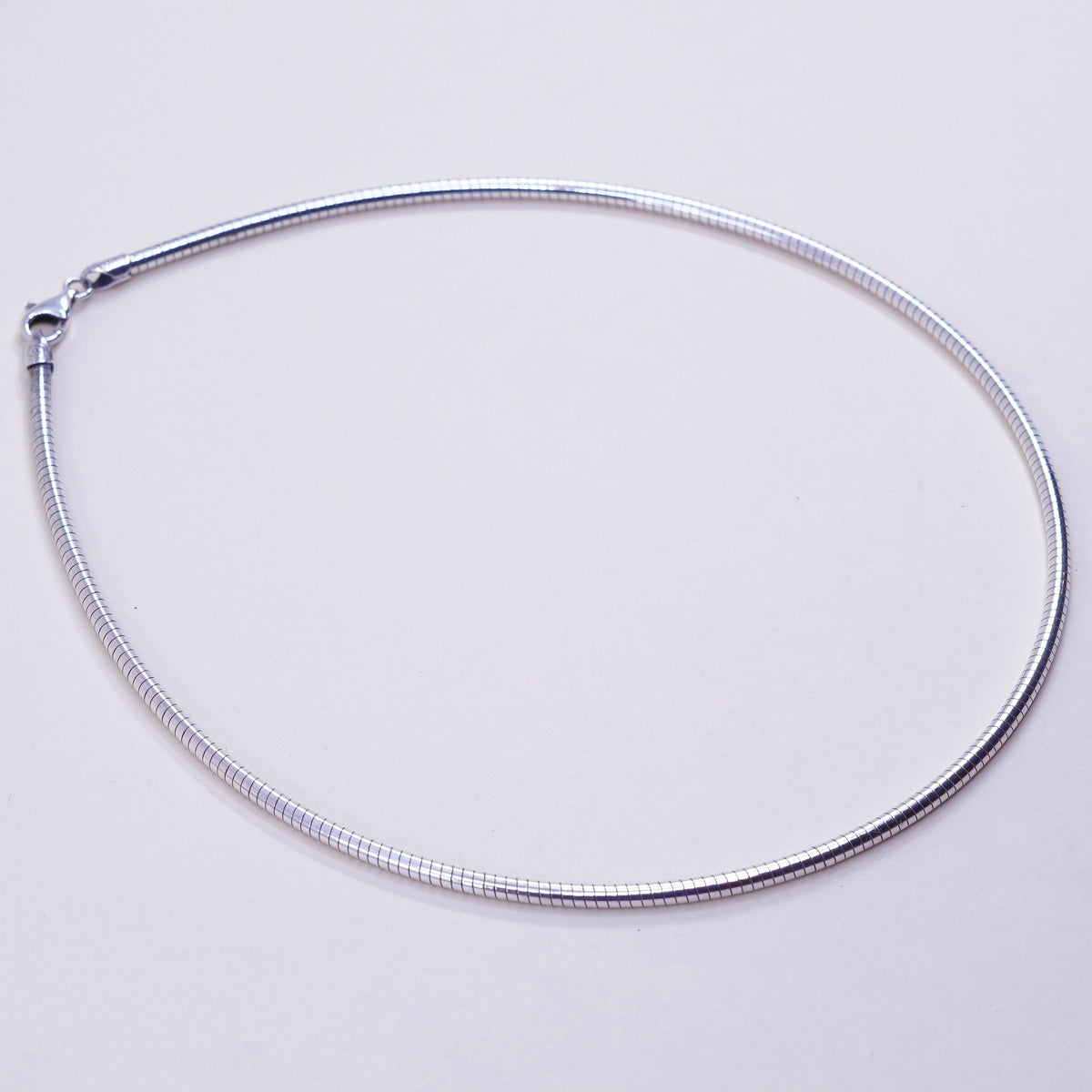 16”, 3mm, Vintage sterling silver snake chain, Italy 925 chain
