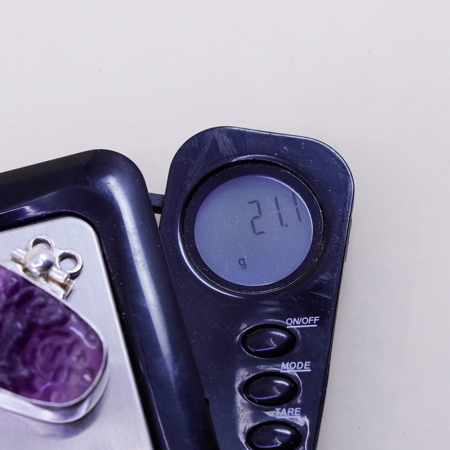 vintage 925 Sterling 925 silver handmade bracelet closure with carved fluorite