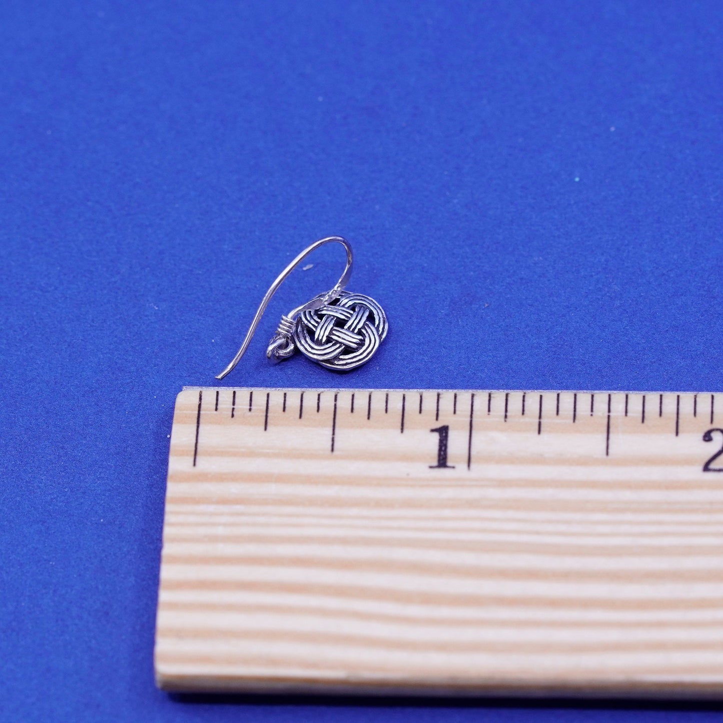 Vintage sterling silver handmade earrings, Irish 925 celtic knots
