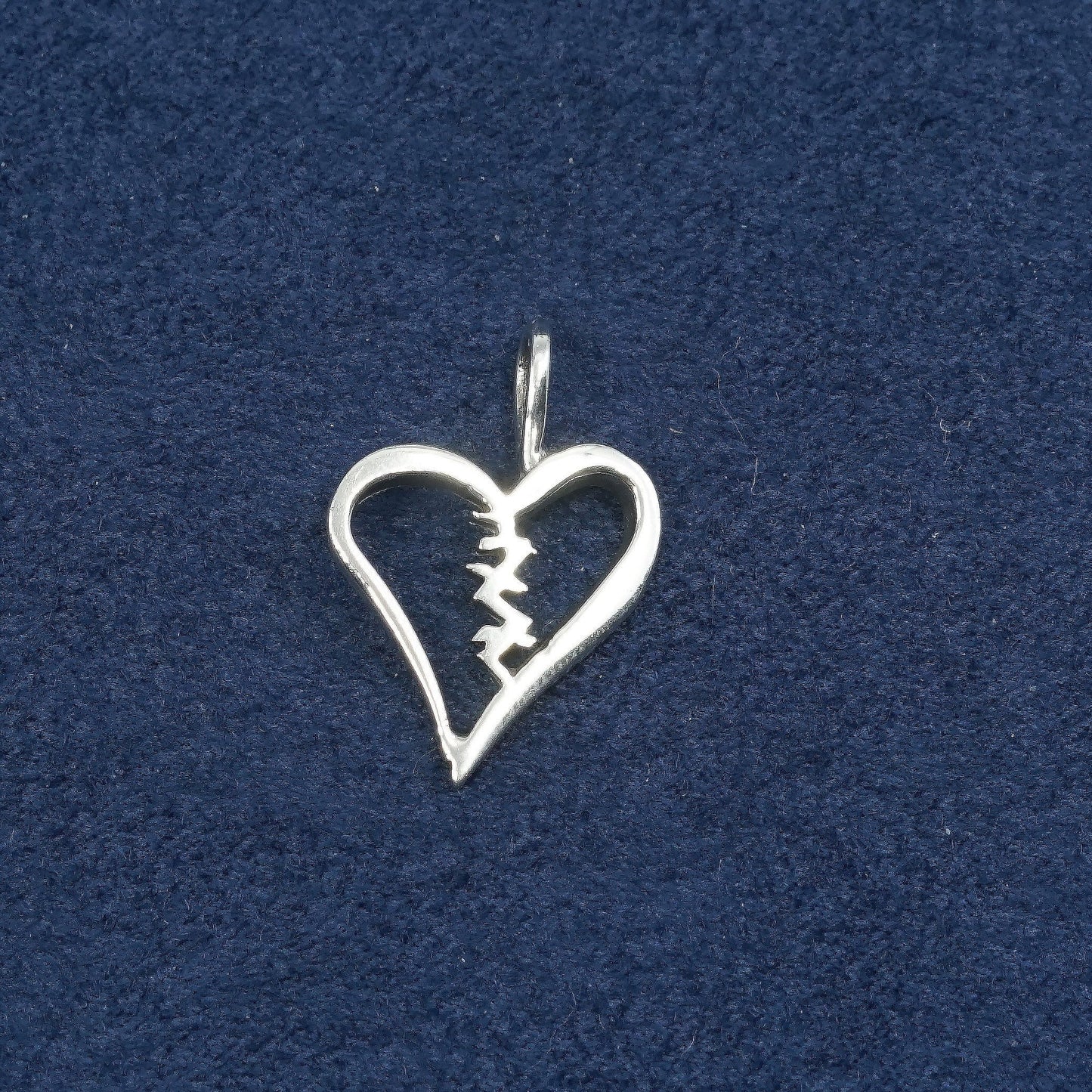 vtg Sterling silver handmade pendant, 925 filigree heart