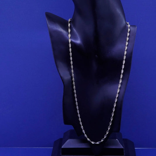 23”, milor Italy vermeil gold Sterling silver chain, 925 herringbone necklace
