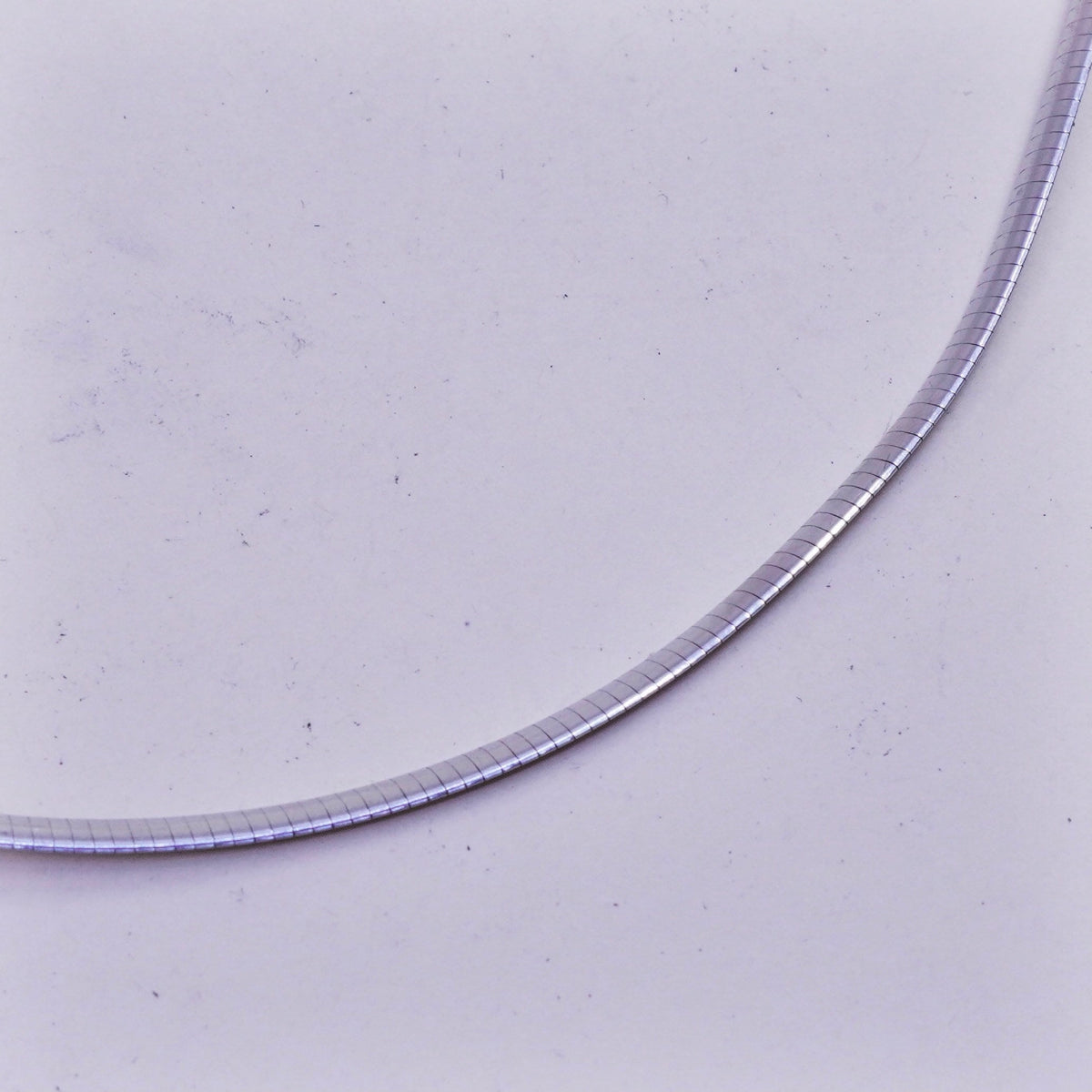 16” 2mm, Vtg Italy 925 Sterling Silver omega chain necklace