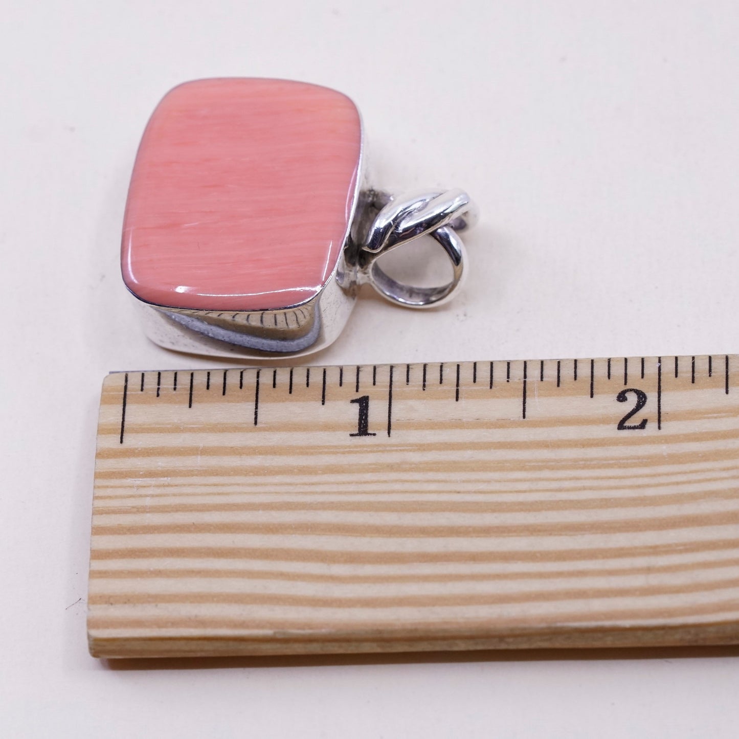 vintage mexico handmade sterling 925 silver pendant with orange agate