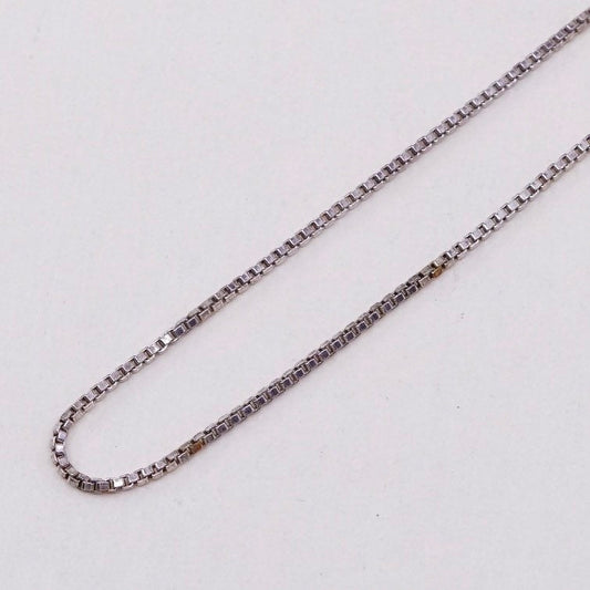 14”, 1mm, Vermeil Gold over sterling silver chain, 925 Italy chain