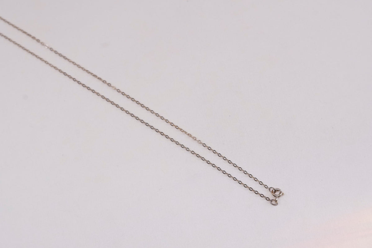 18”, vermeil gold over sterling silver flatten circle chain, Italy 925 necklace