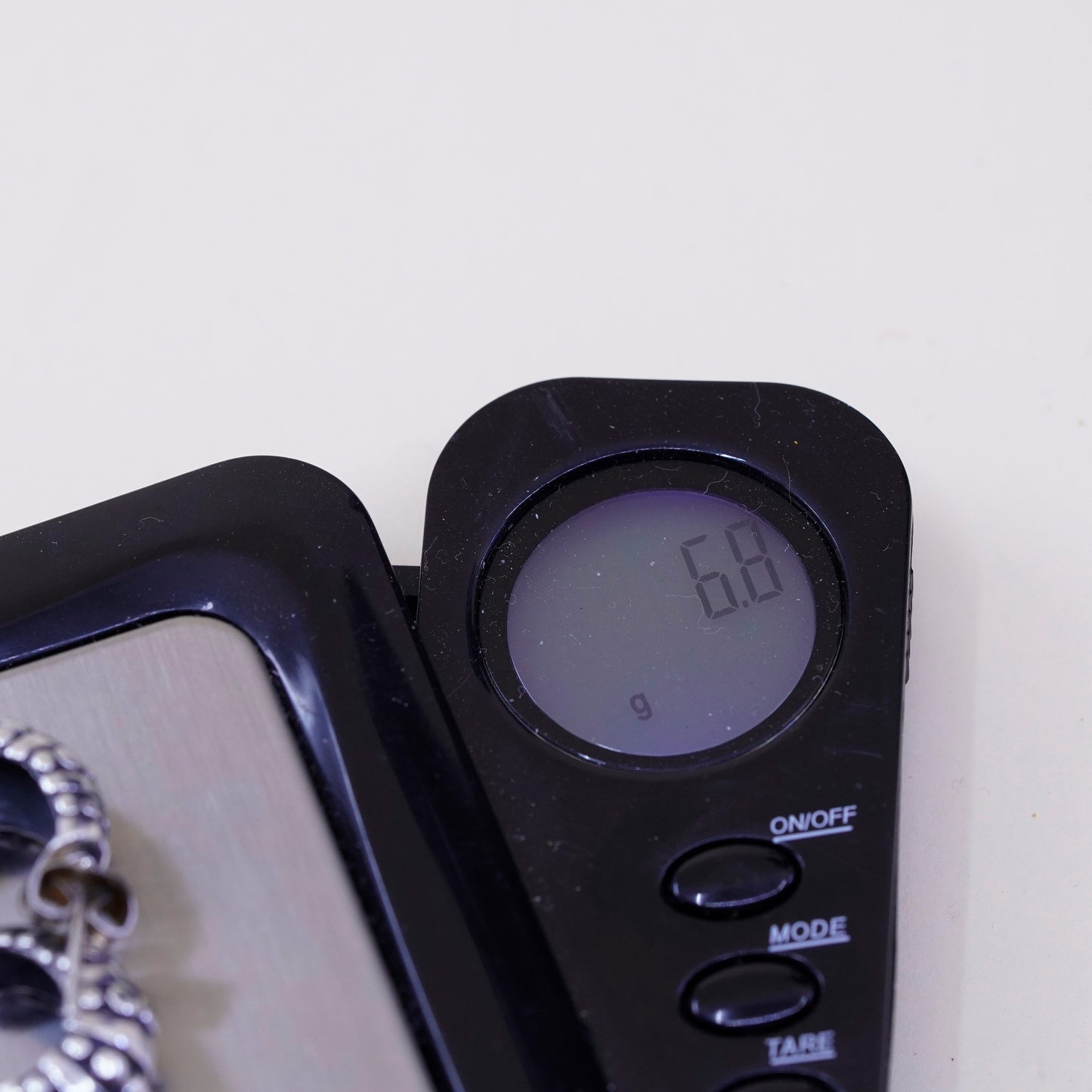 0.5”, Vintage sterling silver wide hoops, 925 huggie earrings with beads