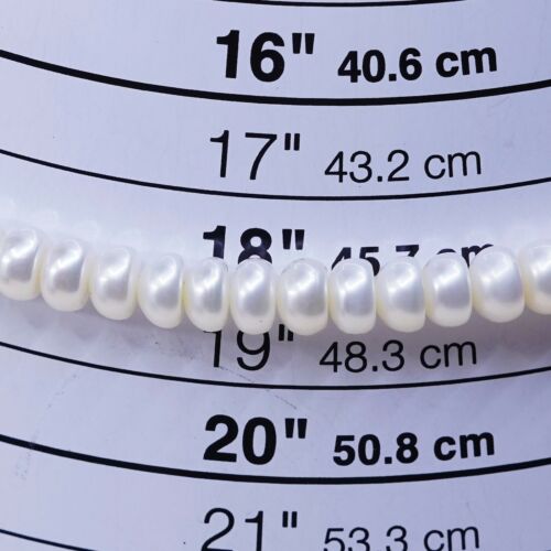 18" 6mm, Vtg handmade Freshwater Pearl Necklace With Sterling Silver Clasp