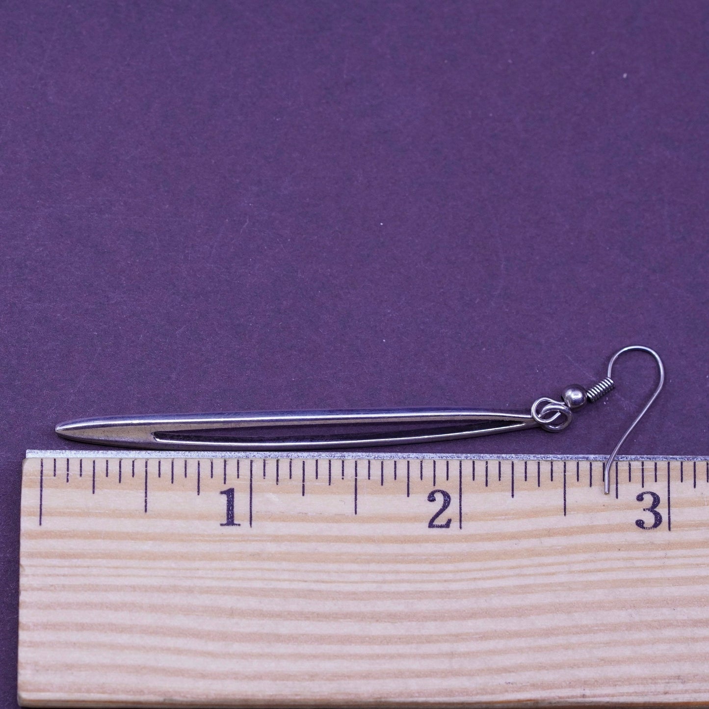 RARE HTF Silpada W1909 Long Cut Out Sterling Silver handmade Dangle Earrings