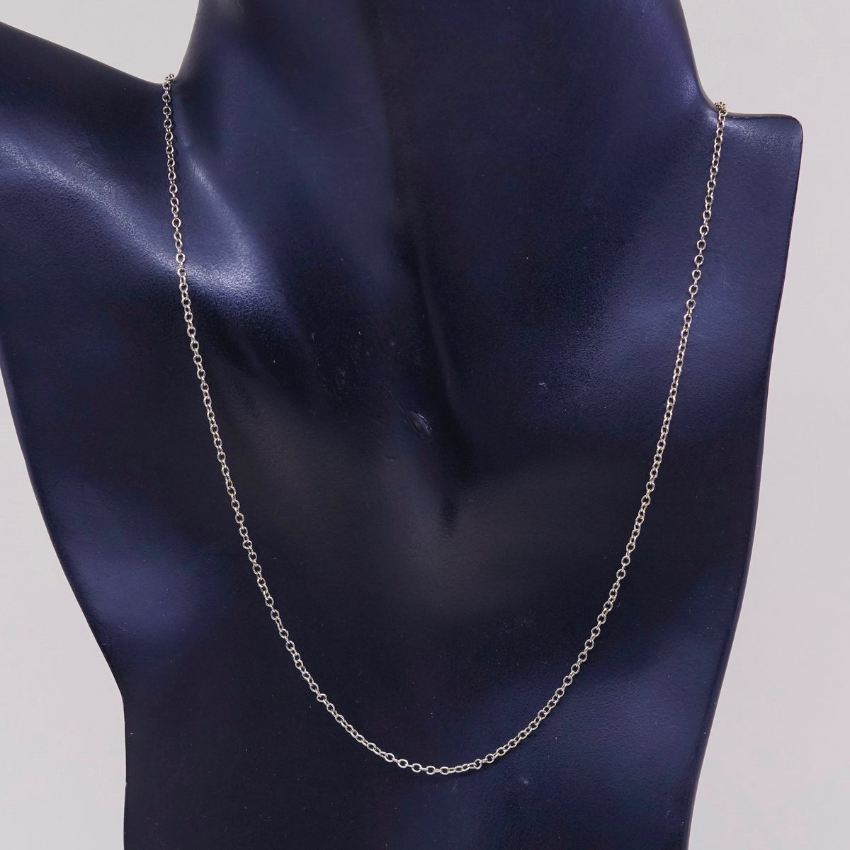 18”, 1mm, vintage vermeil gold over Sterling silver necklace, 925 circle chain