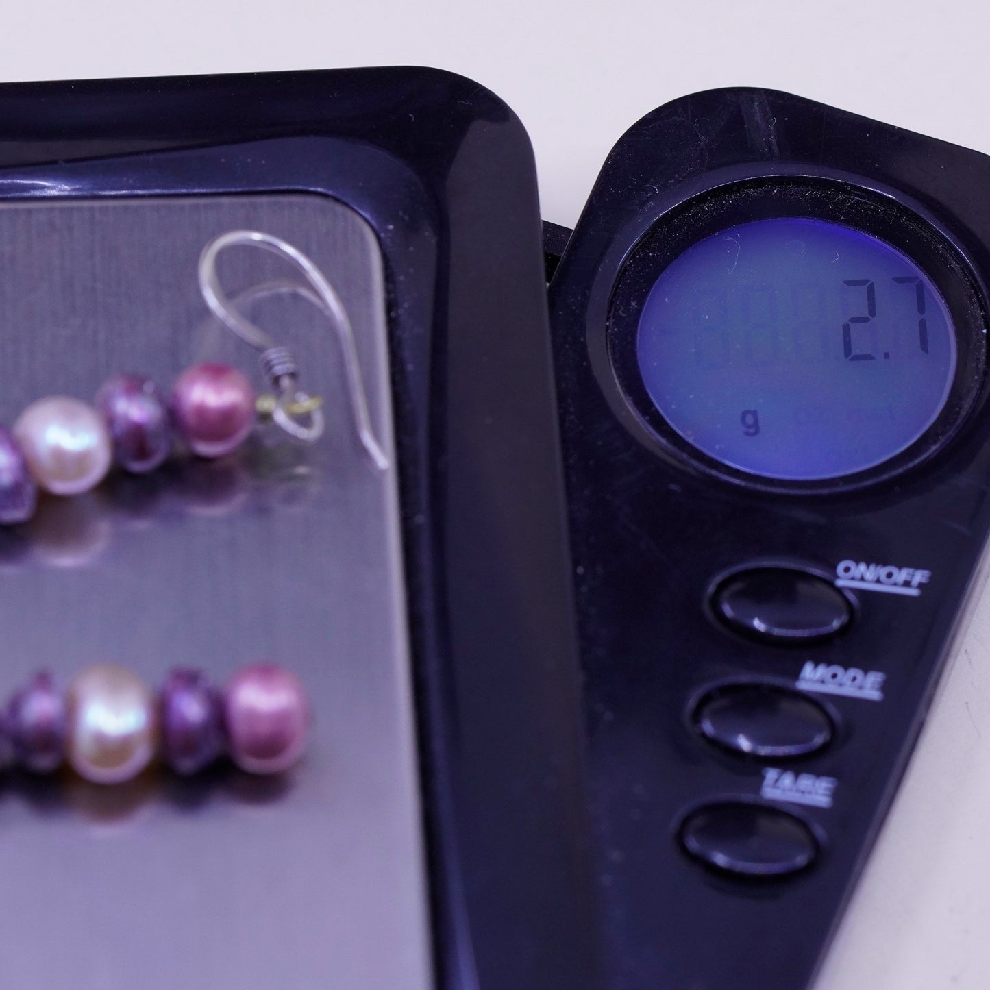 Vintage Sterling silver handmade earrings, 925 hooks with pearl drops