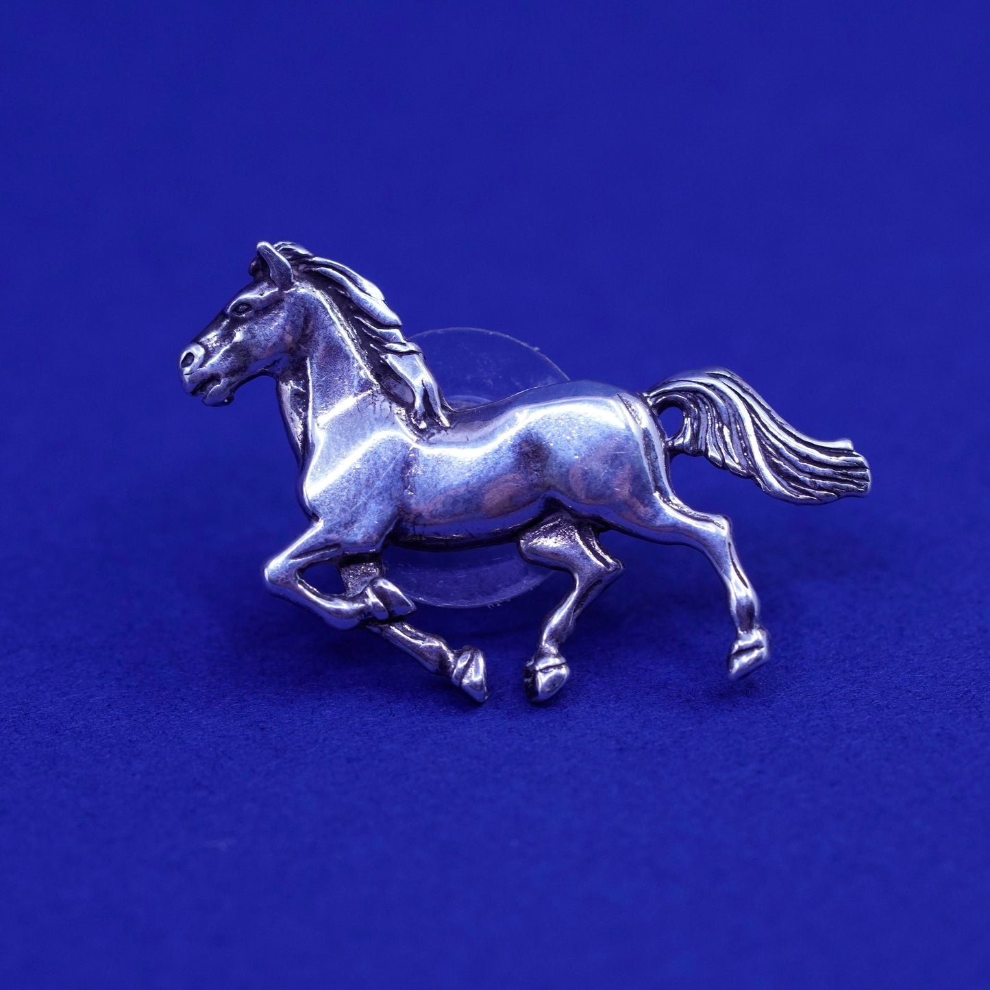 Vintage GS Sterling silver handmade studs, 925 horse earrings
