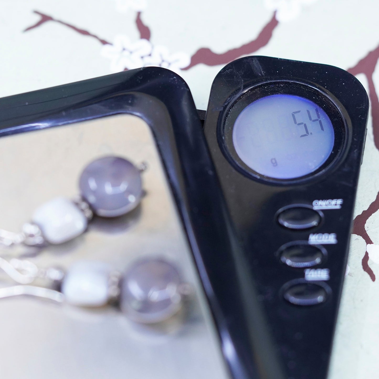 Vintage Sterling silver handmade earrings, garnet agate beads