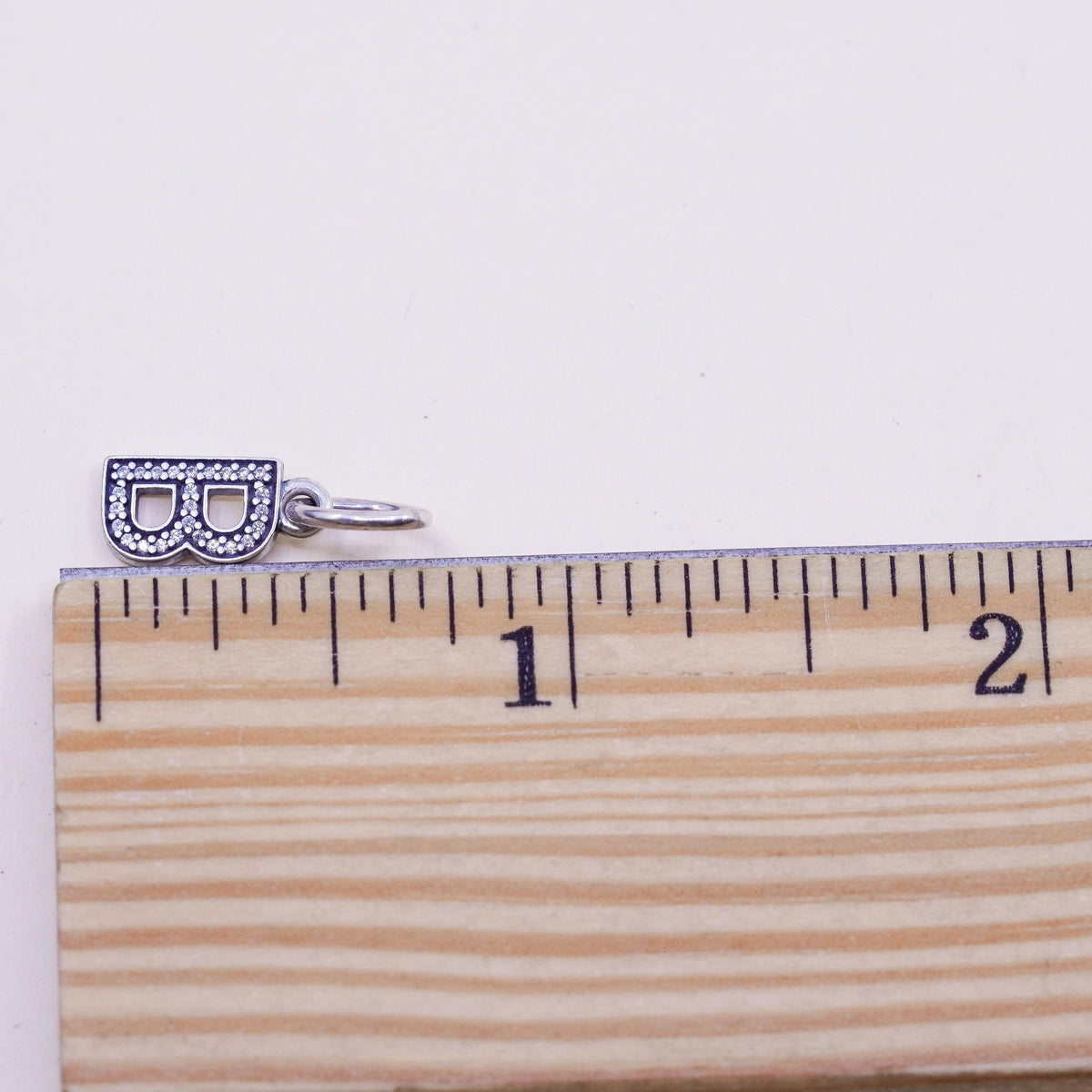 Vintage ALE sterling 925 silver handmade pendant, 925 initial “B” charm
