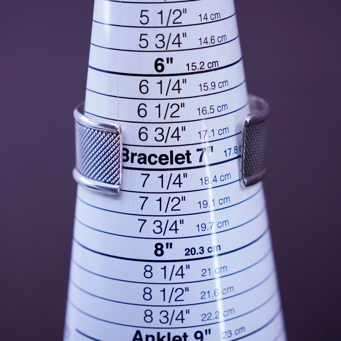 7”, Vintage Mexico Sterling silver handmade bracelet, textured 925 cuff