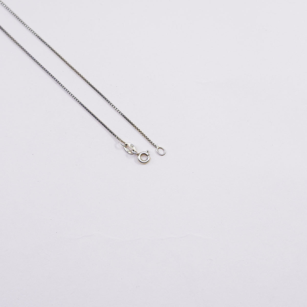 24”, Vintage Italian vermeil gold over sterling 925 silver box chain, necklace