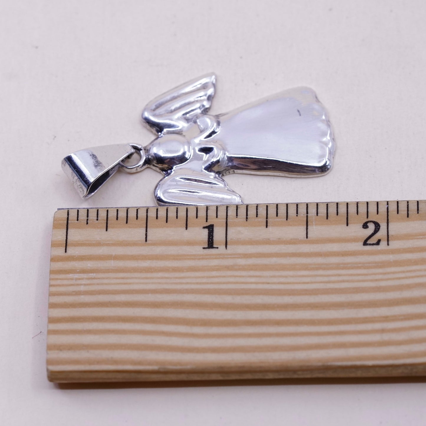 Vintage Sterling 925 silver handmade angel pendant